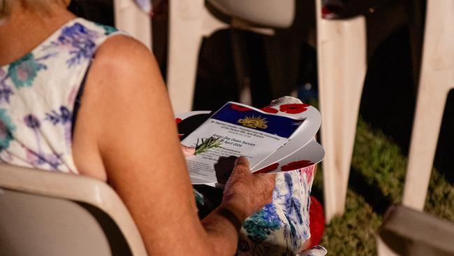 109 years after the Gallipoli landings, Territorians gather in Darwin City to reflect on Anzac Day. Picture: Pema Tamang Pakhrin