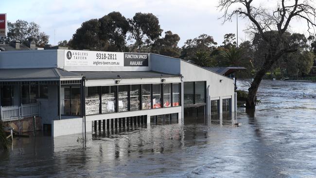 The Tavern was flooded when the Maribyrnong River broke its banks in October 2022. Picture: NewsWire / David Crosling