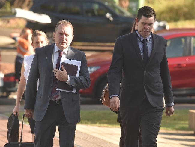 Lawyer Bill O'Toole and Darren James Homan  at Townsville court. Picture: Evan Morgan