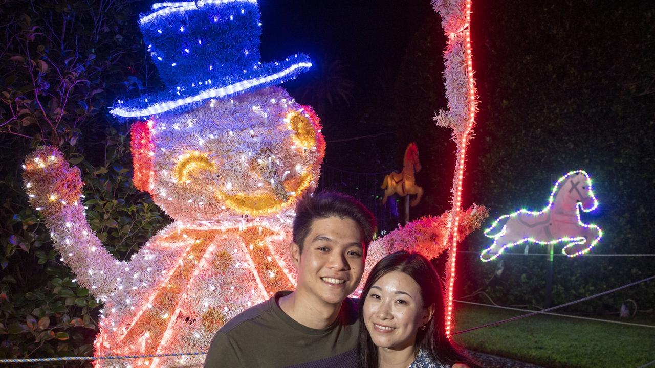 Samuel Zoan and Alison Chiu. Opening of Toowoomba's Christmas Wonderland in Queens Park. Saturday, December 4, 2021. Picture: Nev Madsen.