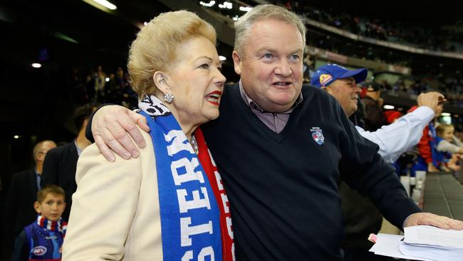 Alberti and Peter Gordon in happier times. Picture: AFL Media