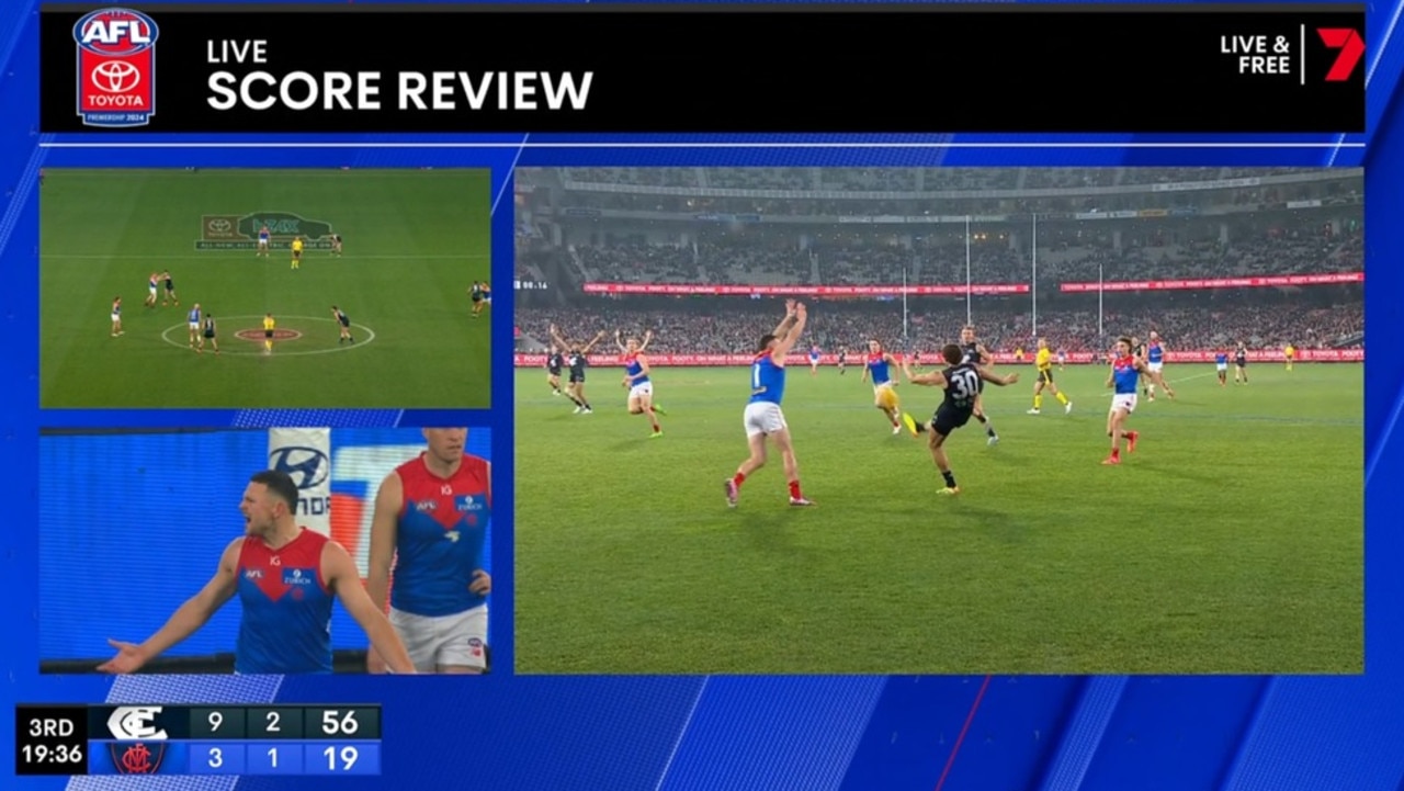 The final replay gave a much clearer view. Credit: Channel 7