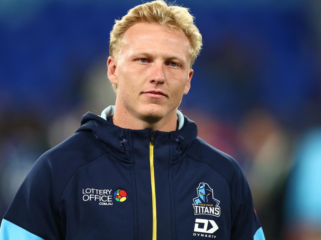 Carter Gordon pictured at the Titans round 19 NRL match. Picture: Chris Hyde/Getty Images.