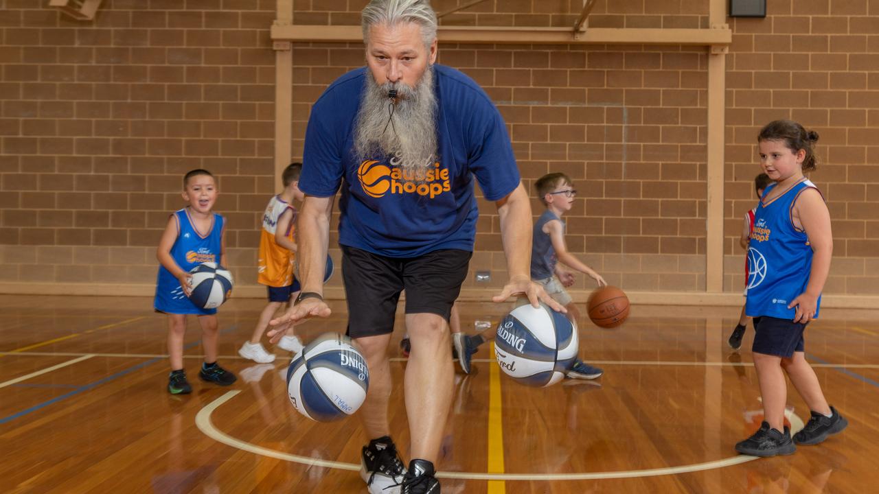 Basketball coach Abraham Shuken at the Golden Grove Recreation Centre. Picture: Ben Clark