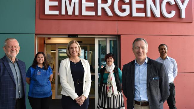 CQHHS board members and hospital staff at the opening of the new Gladstone Hospital emergency department on August 5, 2020.