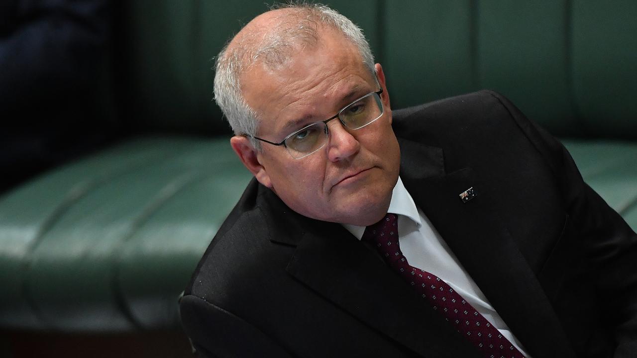 Prime Minister Scott Morrison during Question Time on Tuesday. Picture: Sam Mooy/Getty Images