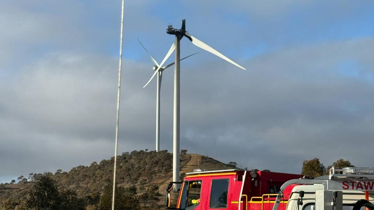 Western Victorian wind turbine catches fire