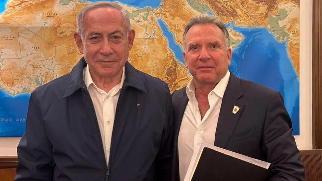 Benjamin Netanyahu meets US President-elect Donald Trump's Mideast envoy Steve Witkoff at his office in Jerusalem.