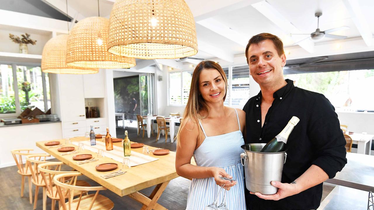 Owners Jonathan and Claire Powell of Bungalow restaurant in Eumundi. Picture: Patrick Woods.