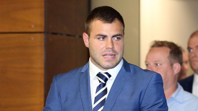 Wade Graham after being found guilty of Careless high tackle at NRL judiciary. Picture Craig Greenhill