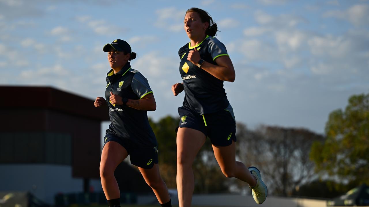 Brown getting her training reps in. Picture: Albert Perez/Getty Images