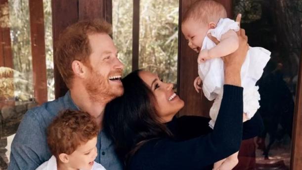 Lilibet Diana featured on the family’s 2021 Christmas card. Picture: Alexi Lubomirski/Handout/The Duke and Duchess of Sussex