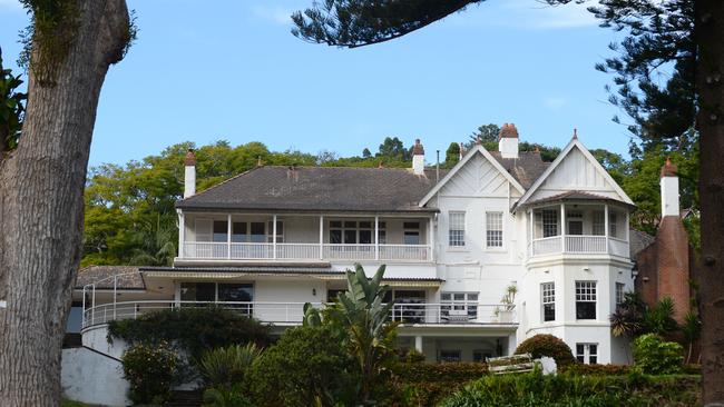 The Victorian mansion located on the waterfront in the suburb of Point Piper which was sold to Atlassian co-founder Scott Farquhar. Picture: AFP