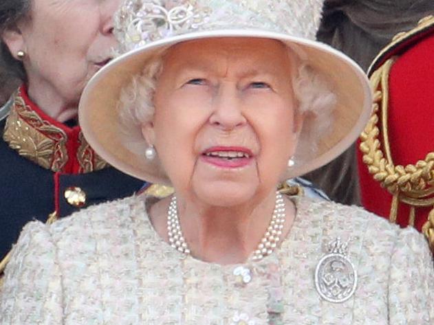 LONDON, ENGLAND - JUNE 08: Prince Charles, Prince of Wales, Princess Anne, Princess Royal, Queen Elizabeth II and Prince Andrew, Duke of York during Trooping The Colour, the Queen's annual birthday parade, on June 08, 2019 in London, England. (Photo by Chris Jackson/Getty Images)