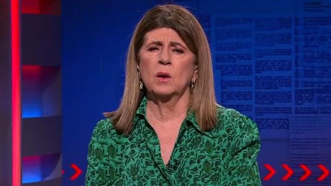 Caroline Wilson hit out at Collingwood. Photo: Channel 9