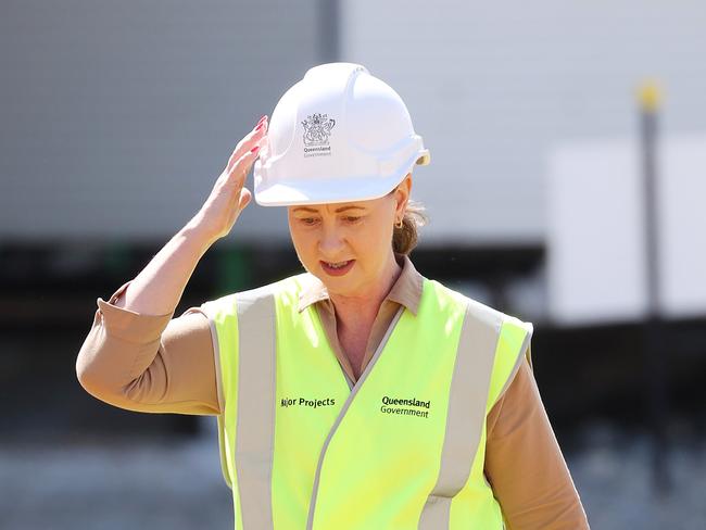 Health Minister Yvette D'Ath turns the sod on the new Kallangur Satellite Hospital. Picture: Liam Kidston