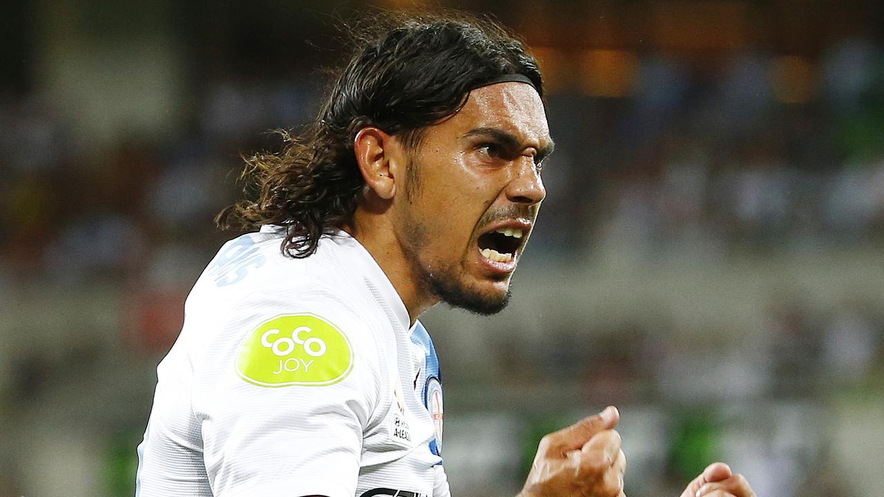 A League Soccer - Melbourne Victory v Melbourne City at AAMI Park, David Williams celebrate's the win. Melbourne. 19th December 2015. Picture: Colleen Petch.