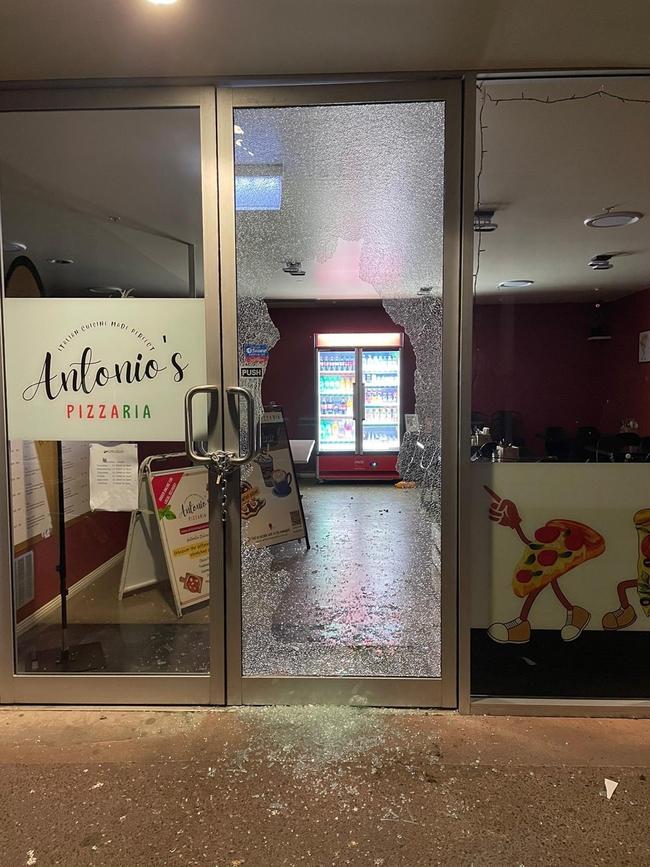 Antonio’s Pizzaria also fell victim to a break-in when an offender smashed their way through their glass door on February 24, 2023.