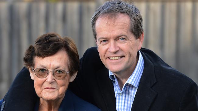 Bill Shorten and his mum Ann Shorten