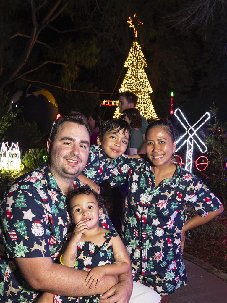 Festive spirits have remained high despite rainy weather impacting Toowoomba’s Christmas Wonderland. Picture: Kevin Farmer