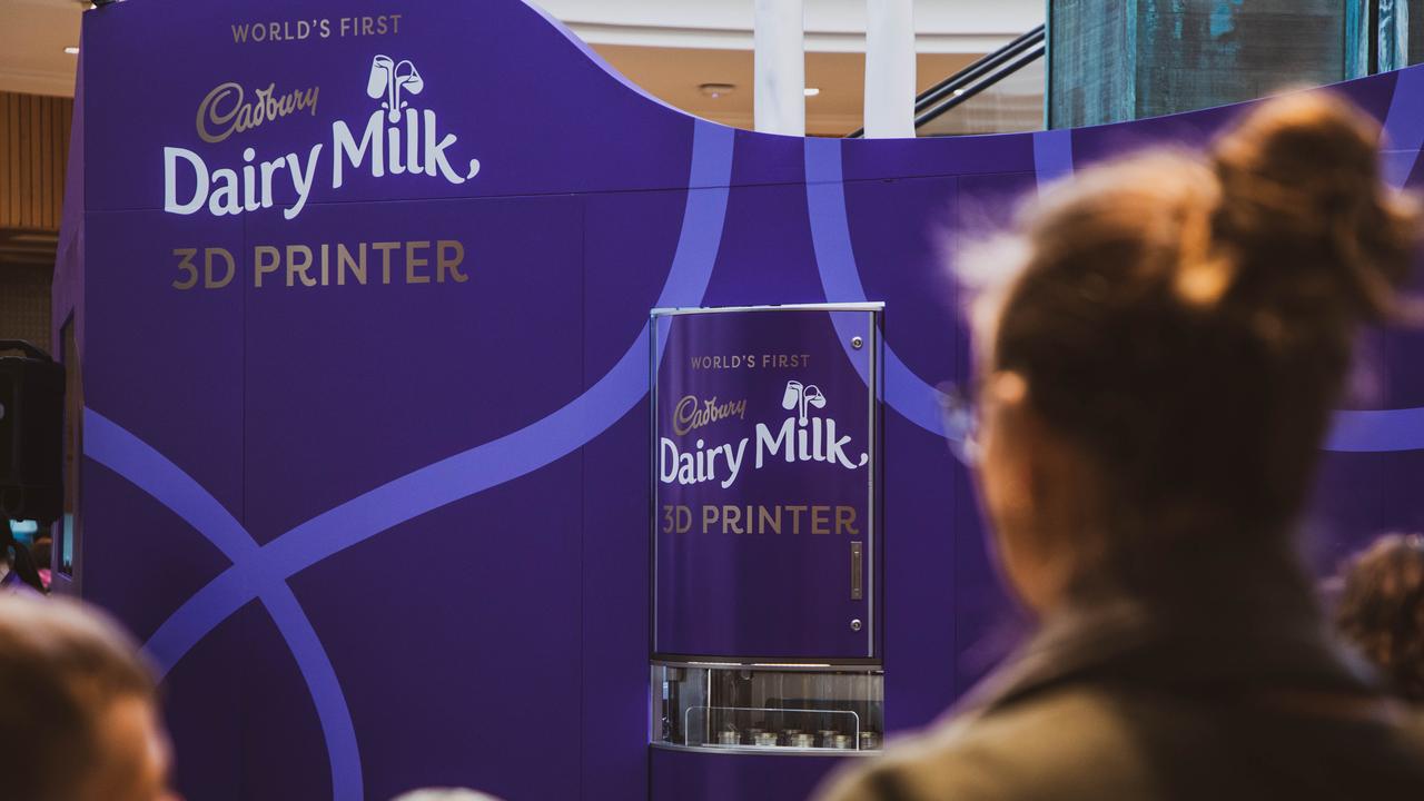 Cadbury will be launching the World’s First Cadbury Dairy Milk 3D Printer this Sunday. Source: Cadbury