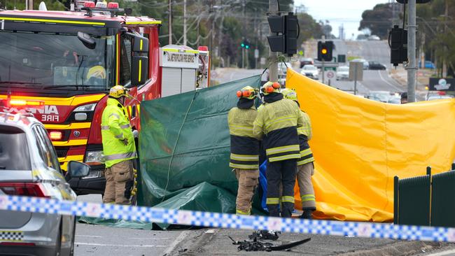 The crash occurred on October 6 on Grand Junction Rd at Hope Valley. Picture: Dean Martin