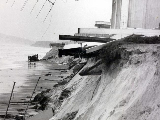 1967 Cyclone Dinah damage on the Gold Coast. Supplied by Courier Mail Brisbane.