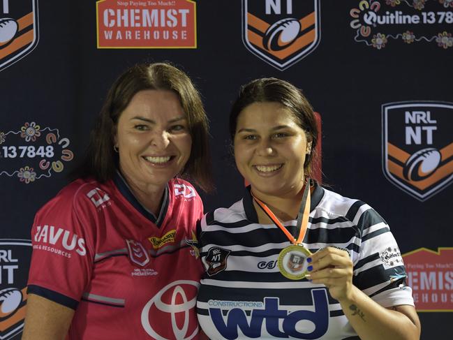 Darwin Brothers player of the final Talia Corrie in the Womens NRLNT Grand Final 2022. Picture: (A)manda Parkinson