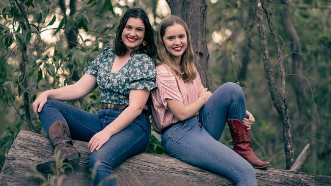 Kate Strong and Claire Harris are travelling across Australia teaching linedancing in country communities to raise money for rural charities. Picture: Jackson Madders