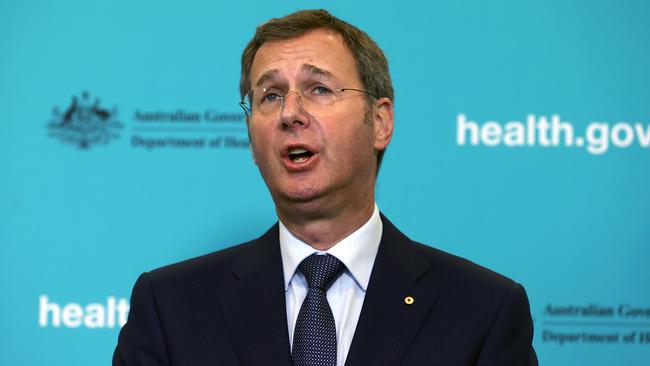 Chief Medical Officer, Professor Michael Kidd during a press conference in Canberra on Monday. Picture: NCA NewsWire / Gary Ramage