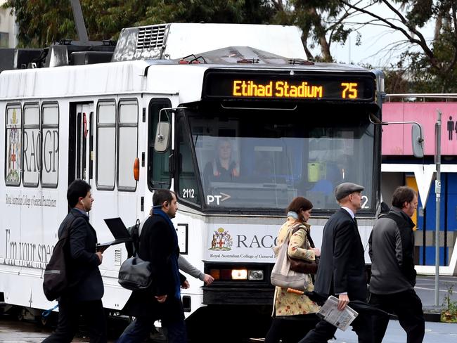 Tram routes 70 or 75 at docklands. TWO tram routes on the Camberwell line were the cityâ€™s worst performing last year for punctuality. Passengers taking route 70 between Wattle Park in Surrey Hills and Docklands and route 75 between Vermont South and Docklands fared worse in 2016. Picture: Nicole Garmston