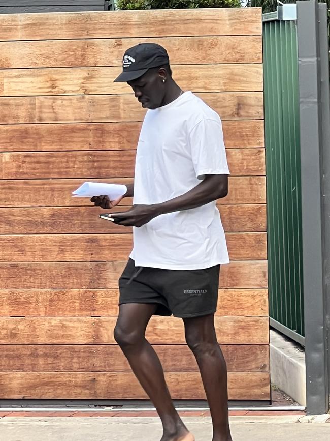 Aliir Aliir at Alberton on Monday for his exit interview.