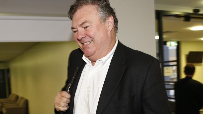 Day 1 of the AFL Trade Week at Etihad Stadium. Collingwoods Neil Balme arrives . Pic: Michael Klein. Monday October 12, 2015.