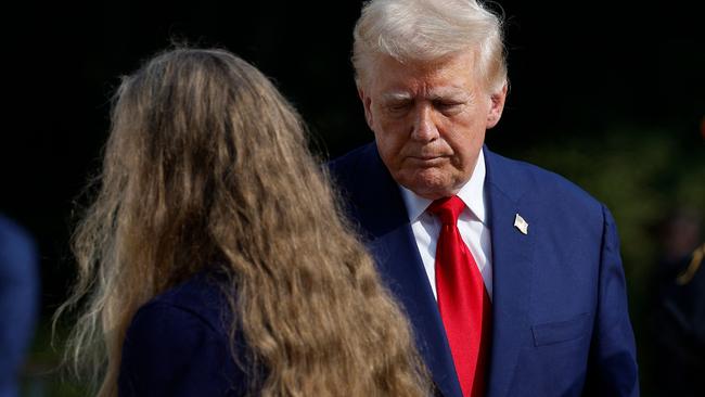 Donald Trump at Arlington. Picture: Anna Moneymaker/Getty Images via AFP