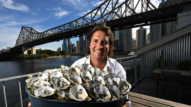 Howard Smith Wharves founder Adam Flaskas said he was excited to contribute to Manly Wharf’s future. Picture: Lyndon Mechielsen/Courier Mail