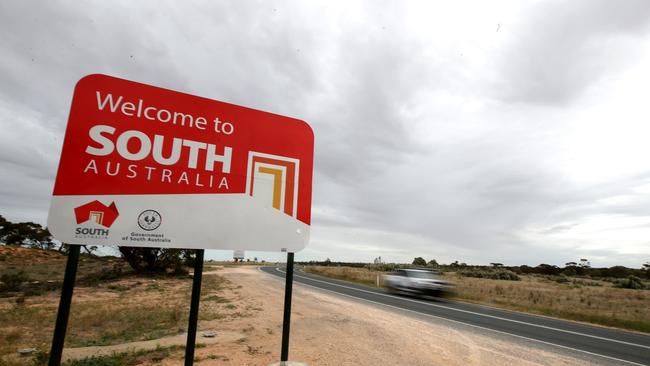 A South Australian border sign. Picture: File