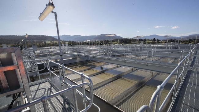 Upgraded Bryn Estyn Water Treatment Plant at Plenty, clarifier. Picture: Chris Kidd