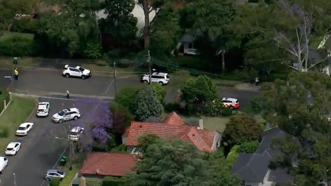 The scene in Wahroonga on Thursday. Picture: 7News