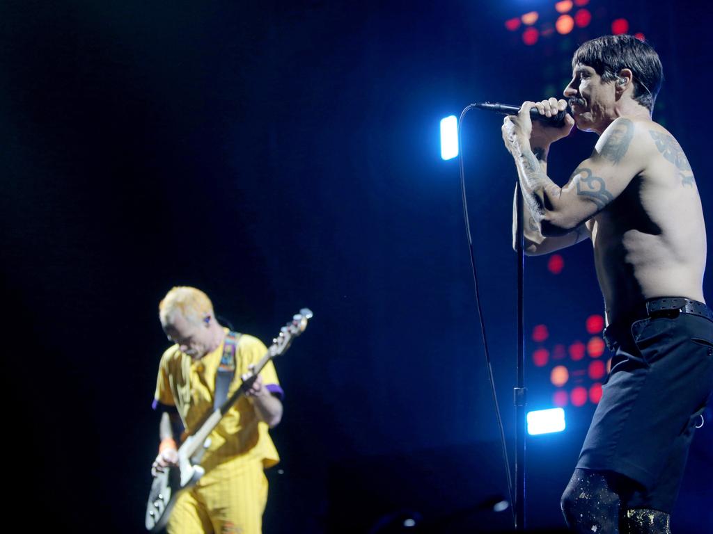 Red Hot Chili Peppers kick off their Australian tour at Hobart's Derwent Entertainment Centre. Picture: PATRICK GEE