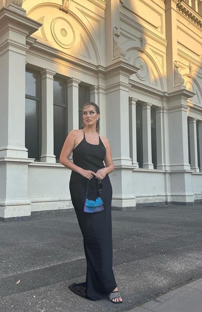 The ‘curve model’ wore the statement piece to Melbourne’s Fashion Festival. Picture: Instagram/JessKing