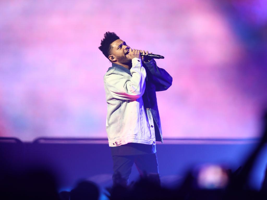 The Weeknd, a.k.a. Abel Tesfaye, took to Auckland’s Spark Arena in November 2017 and was due to play two shows in the city this time around. Picture: Phil Walter/Getty Images