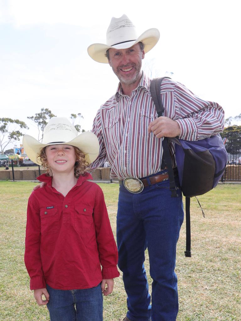 Raine, 7, and Colin Walker. Picture: Mark Wilson