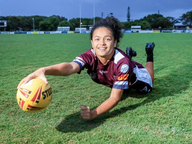 Burleigh Bears QRL Women’s young gun Chante Temara. Picture: Tim Marsden