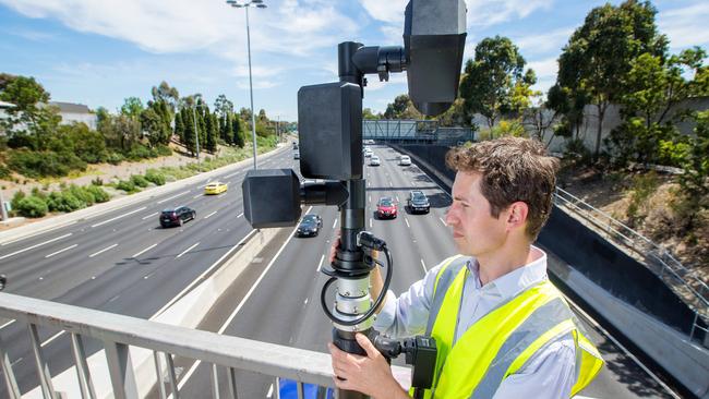 Alex McCredie with the hi-tech camera. Picture: Mark Stewart