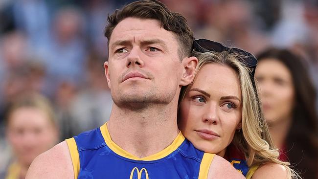 MELBOURNE, AUSTRALIA - SEPTEMBER 30: Lachie Neale of the Lions is dejected after the Lines were defeated by the Magpies during the 2023 AFL Grand Final match between Collingwood Magpies and Brisbane Lions at Melbourne Cricket Ground, on September 30, 2023, in Melbourne, Australia. (Photo by Robert Cianflone/AFL Photos/via Getty Images)