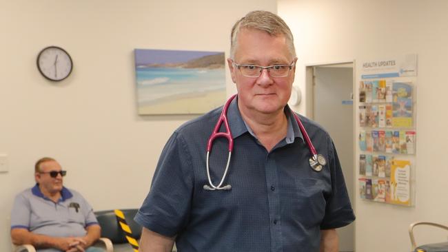 Dr Roger Halliwell is the board chairman of the Gold Coast Primary Health Network and says he’s never seen such low flu numbers in his 25 year history as a GP. Picture Glenn Hampson