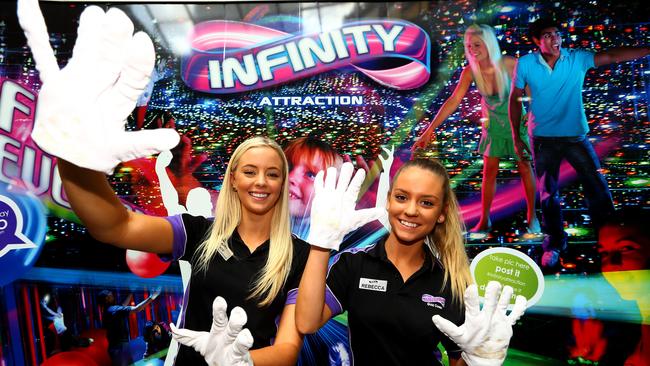 Jade Fillmore and Rebecca Osborne at Infinity Attraction. Picture: David Clark