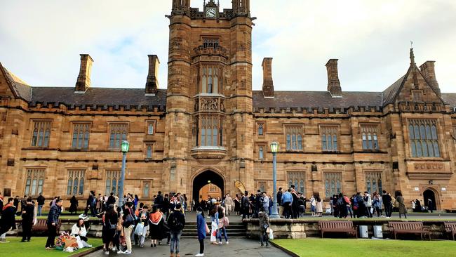 The University of Sydney, where the chair of Australian literature is at risk for lack of funding. Picture: Justin Lloyd.