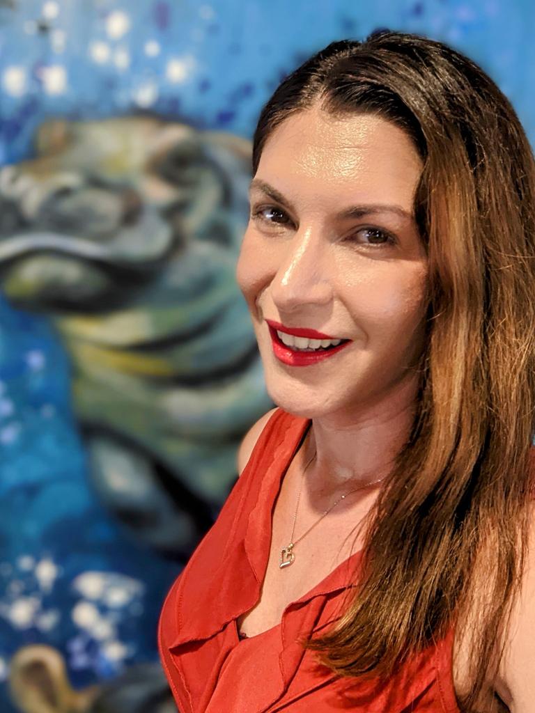 Ex-Adelaide artist Kelly Batsiokis, whose painting of Wally the galah was stolen from the Lyell McEwin Hospital around December 28, 2023.