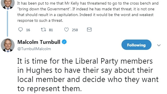 Malcolm Turnbull launched a Twitter rant yesterday.